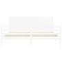 Estructura cama de matrimonio con cabecero madera maciza blanco de , Camas y somieres - Ref: Foro24-3194652, Precio: 217,34 €...