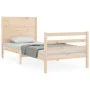 Estructura de cama individual con cabecero madera maciza de , Camas y somieres - Ref: Foro24-3194596, Precio: 109,66 €, Descu...