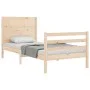 Estructura de cama individual con cabecero madera maciza de , Camas y somieres - Ref: Foro24-3194596, Precio: 109,66 €, Descu...