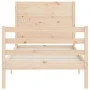 Estructura de cama individual con cabecero madera maciza de , Camas y somieres - Ref: Foro24-3194596, Precio: 109,66 €, Descu...