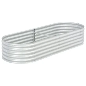 Arriate de acero galvanizado plateado 240x80x44 cm de vidaXL, Maceteros y jardineras - Ref: Foro24-45518, Precio: 106,63 €, D...