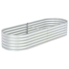 Silver galvanized steel flower bed 240x80x44 cm by vidaXL, Pots and planters - Ref: Foro24-45518, Price: 112,02 €, Discount: %