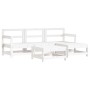 Garden sofa set 5 pieces solid white pine wood by , Garden sets - Ref: Foro24-3186187, Price: 354,20 €, Discount: %