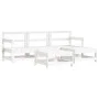 Gartensofa-Set 5-teilig aus massivem weißem Kiefernholz von , Gartensets - Ref: Foro24-3186187, Preis: 348,87 €, Rabatt: %