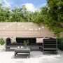 Gartentisch und hohe Hocker, 6 Stück, massives graues Kiefernholz von , Gartensets - Ref: Foro24-3186475, Preis: 413,34 €, Ra...
