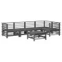 Gartentisch und hohe Hocker, 6 Stück, massives graues Kiefernholz von , Gartensets - Ref: Foro24-3186475, Preis: 407,99 €, Ra...
