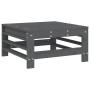 Garden table and high stools 6 pieces solid gray pine wood by , Garden sets - Ref: Foro24-3186475, Price: 413,34 €, Discount: %