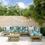 Garden furniture set 7 pieces impregnated pine wood by , Garden sets - Ref: Foro24-3186409, Price: 330,00 €, Discount: %