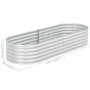 Blumenbeet aus silber verzinktem Stahl, 240 x 80 x 44 cm von vidaXL, Töpfe und Pflanzgefäße - Ref: Foro24-45518, Preis: 112,0...