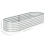 Blumenbeet aus silber verzinktem Stahl, 240 x 80 x 44 cm von vidaXL, Töpfe und Pflanzgefäße - Ref: Foro24-45518, Preis: 112,6...