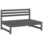 Garden table and high stools 6 pieces solid gray pine wood by , Garden sets - Ref: Foro24-3186608, Price: 645,18 €, Discount: %