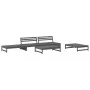 Garden sofa set 5 pieces solid gray pine wood by , Garden sets - Ref: Foro24-3186636, Price: 554,52 €, Discount: %