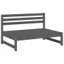 Gartenmöbel-Set 2-teilig aus massivem grauem Kiefernholz von , Gartensets - Ref: Foro24-3186587, Preis: 206,18 €, Rabatt: %