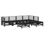 Garden furniture set 7 pieces solid black pine wood by , Garden sets - Ref: Foro24-3186442, Price: 448,96 €, Discount: %