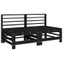 Garden furniture set 7 pieces solid black pine wood by , Garden sets - Ref: Foro24-3186442, Price: 464,40 €, Discount: %