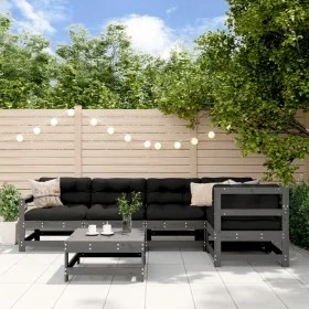 Gartentisch und hohe Hocker, 6 Stück, massives graues Kiefernholz von , Gartensets - Ref: Foro24-3186468, Preis: 356,79 €, Ra...