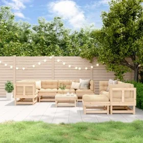 Juego muebles de jardín 10 piezas madera maciza pino de , Conjuntos de jardín - Ref: Foro24-3186564, Precio: 467,48 €, Descue...