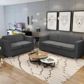2-unit sofa set in dark gray fabric by , Sofas - Ref: Foro24-274214, Price: 859,00 €, Discount: %