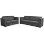 2-teilige Sofagarnitur aus dunkelgrauem Stoff von , Sofas - Ref: Foro24-274214, Preis: 874,03 €, Rabatt: %