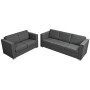 2-teilige Sofagarnitur aus dunkelgrauem Stoff von , Sofas - Ref: Foro24-274214, Preis: 874,03 €, Rabatt: %