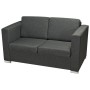 2-teilige Sofagarnitur aus dunkelgrauem Stoff von , Sofas - Ref: Foro24-274214, Preis: 874,03 €, Rabatt: %