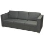 2-teilige Sofagarnitur aus dunkelgrauem Stoff von , Sofas - Ref: Foro24-274214, Preis: 874,03 €, Rabatt: %