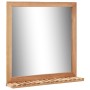 Mueble de lavabo con espejo de madera maciza de nogal de vidaXL, Muebles de baño - Ref: Foro24-247607, Precio: 108,66 €