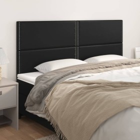 Headboards 4 units of black synthetic leather 100x5x78/88 cm by , Headboards and footboards - Ref: Foro24-3116300, Price: 92,...