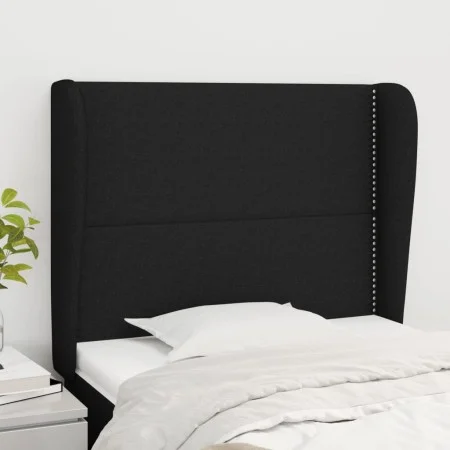 Kopfteil mit schwarzen Stoffohren 83x23x118/128 cm von , Kopf- und Fußteile - Ref: Foro24-3117792, Preis: 60,83 €, Rabatt: %