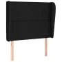 Headboard with black fabric ears 83x23x118/128 cm by , Headboards and footboards - Ref: Foro24-3117792, Price: 60,83 €, Disco...