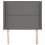 Headboard with ears gray synthetic leather 103x16x118/128cm by , Headboards and footboards - Ref: Foro24-3119528, Price: 63,0...
