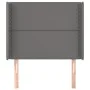 Headboard with ears gray synthetic leather 103x16x118/128cm by , Headboards and footboards - Ref: Foro24-3119528, Price: 62,0...