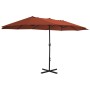 Garden umbrella with aluminum pole 460x270 cm terracotta by vidaXL, Umbrellas - Ref: Foro24-44872, Price: 177,23 €, Discount: %