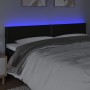 Kopfteil aus schwarzem Stoff mit LED 160x5x78/88 cm von , Kopf- und Fußteile - Ref: Foro24-3121480, Preis: 50,48 €, Rabatt: %