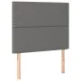 Headboard with LED lights gray synthetic leather 100x5x118/128 cm by , Headboards and footboards - Ref: Foro24-3122372, Price...
