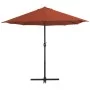 Sombrilla de jardín con palo de aluminio 460x270 cm terracota de vidaXL, Sombrillas - Ref: Foro24-44872, Precio: 162,95 €, De...