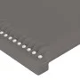 Headboard with LED lights gray synthetic leather 100x5x118/128 cm by , Headboards and footboards - Ref: Foro24-3122372, Price...