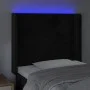 Kopfteil aus schwarzem Samt mit LED 83x16x118/128 cm von , Kopf- und Fußteile - Ref: Foro24-3123940, Preis: 73,97 €, Rabatt: %