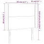 Kopfteil aus schwarzem Samt mit LED 83x16x118/128 cm von , Kopf- und Fußteile - Ref: Foro24-3123940, Preis: 73,97 €, Rabatt: %