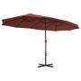 Garden umbrella with aluminum pole 460x270 cm terracotta by vidaXL, Umbrellas - Ref: Foro24-44872, Price: 177,23 €, Discount: %