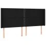 Black fabric headboard with LED 163x16x118/128 cm by , Headboards and footboards - Ref: Foro24-3123916, Price: 105,46 €, Disc...