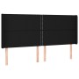 Kopfteil aus schwarzem Stoff mit LED 163x16x118/128 cm von , Kopf- und Fußteile - Ref: Foro24-3123916, Preis: 106,58 €, Rabat...