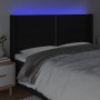 Kopfteil aus schwarzem Stoff mit LED 163x16x118/128 cm von , Kopf- und Fußteile - Ref: Foro24-3123916, Preis: 106,58 €, Rabat...