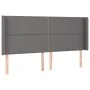 Cabecero con LED cuero sintético gris 203x16x118/128 cm de , Cabeceros y pies de cama - Ref: Foro24-3124020, Precio: 115,02 €...