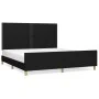 Estructura de cama con cabecero de tela negro 160x200 cm de , Camas y somieres - Ref: Foro24-3124986, Precio: 198,74 €, Descu...