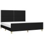 Bed frame with black fabric headboard 160x200 cm by , Beds and slatted bases - Ref: Foro24-3124986, Price: 212,96 €, Discount: %
