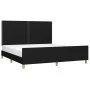 Bettgestell mit schwarzem Stoffkopfteil 160x200 cm von , Betten und Lattenroste - Ref: Foro24-3124986, Preis: 198,74 €, Rabat...