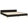 Bettgestell mit schwarzem Stoffkopfteil 160x200 cm von , Betten und Lattenroste - Ref: Foro24-3124986, Preis: 198,74 €, Rabat...