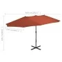 Sonnenschirm mit Aluminiumstange 460x270 cm terrakotta von vidaXL, Sonnenschirme - Ref: Foro24-44872, Preis: 162,95 €, Rabatt: %