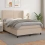 Box spring bed with cappuccino synthetic leather mattress 140x190cm by , Beds and slatted bases - Ref: Foro24-3128912, Price:...